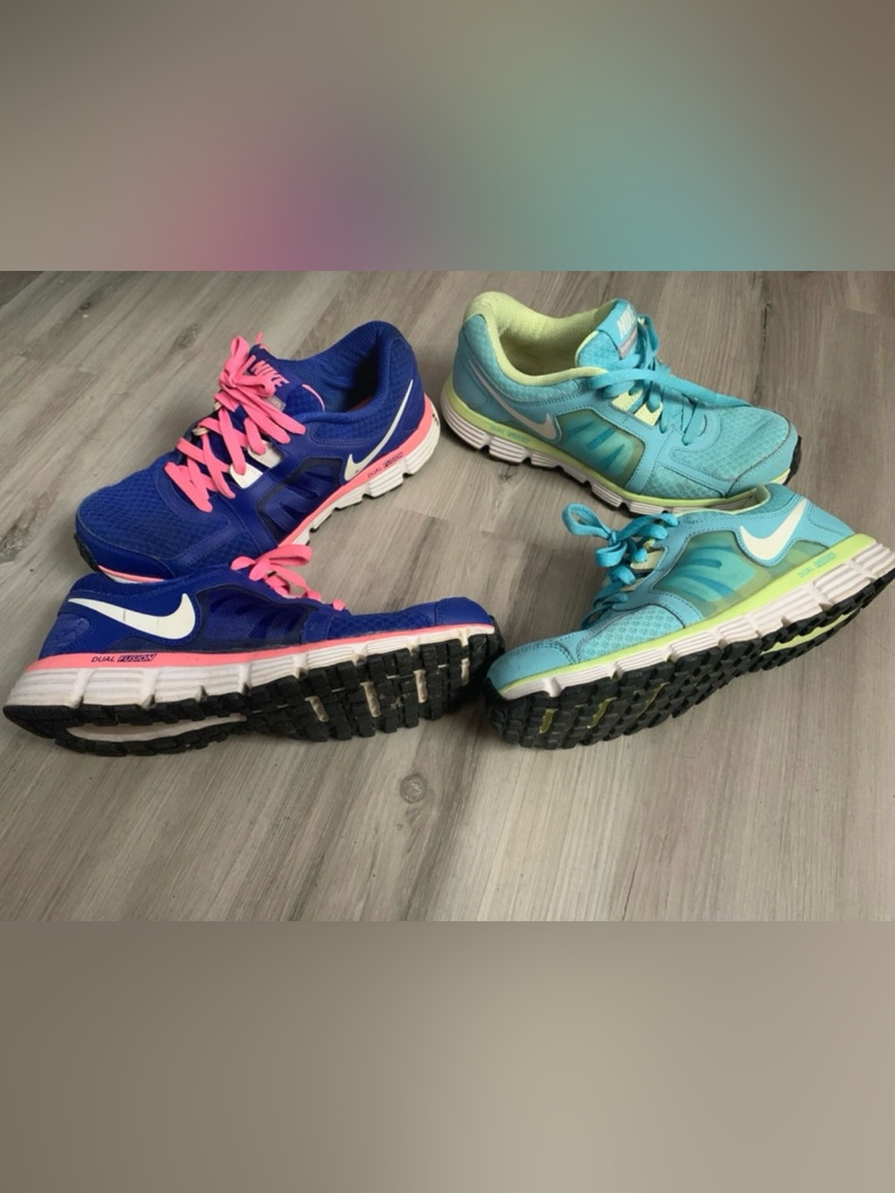 Nike Women’s Athletic Sneakers in Blue, Teal and Pink